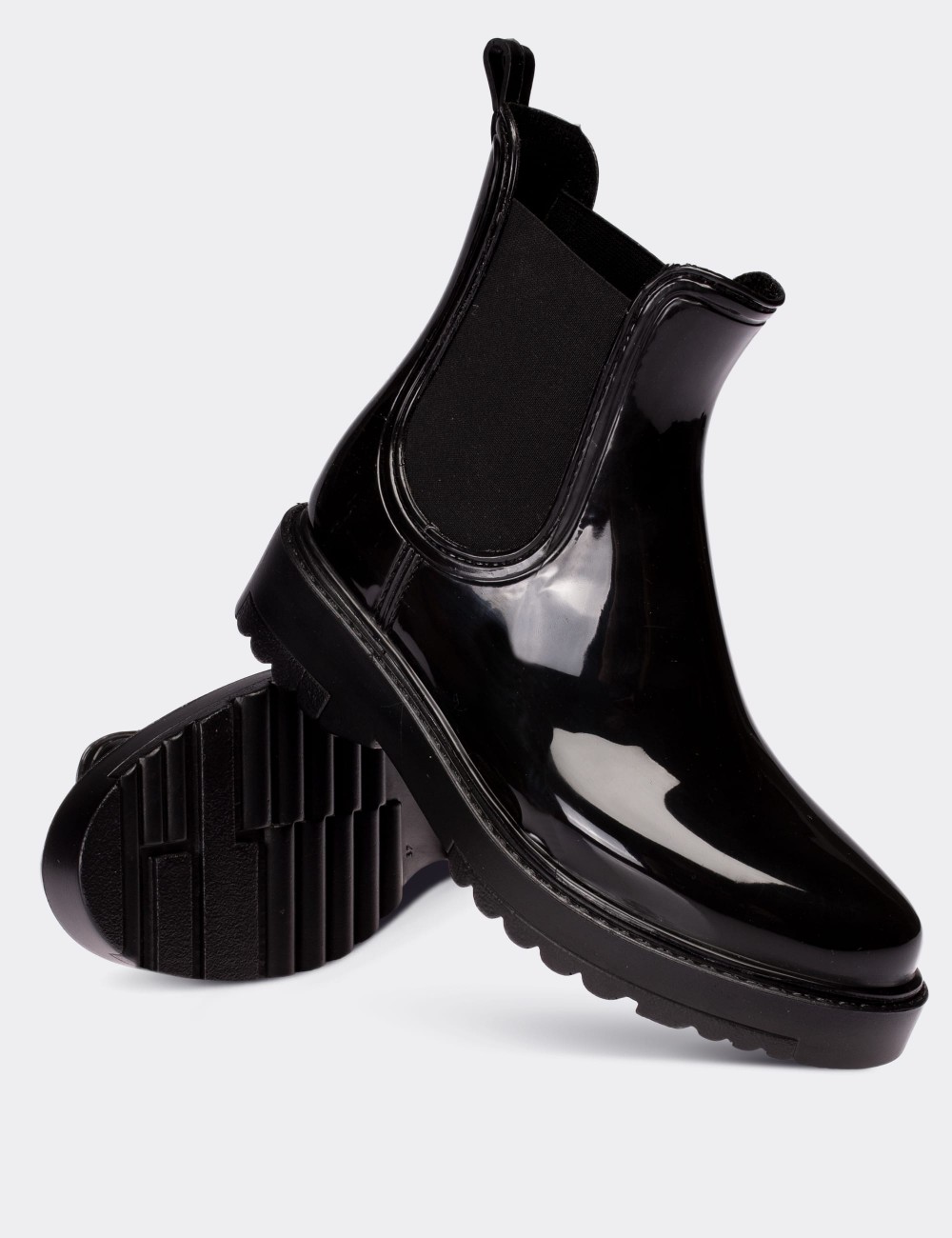 Black Chelsea Rain Boots - 30554ZSYHT02