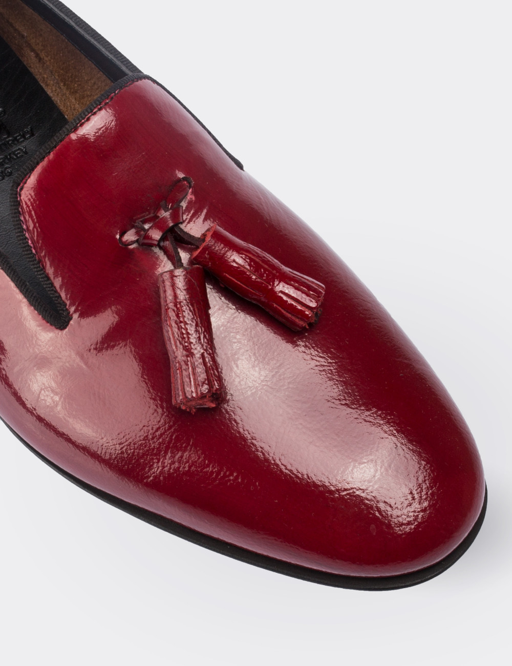 Burgundy Patent Leather Loafers - 01613ZBRDM01