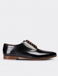 Anthracite  Leather Lace-up Shoes