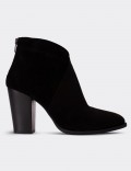Black Suede Leather  Boots
