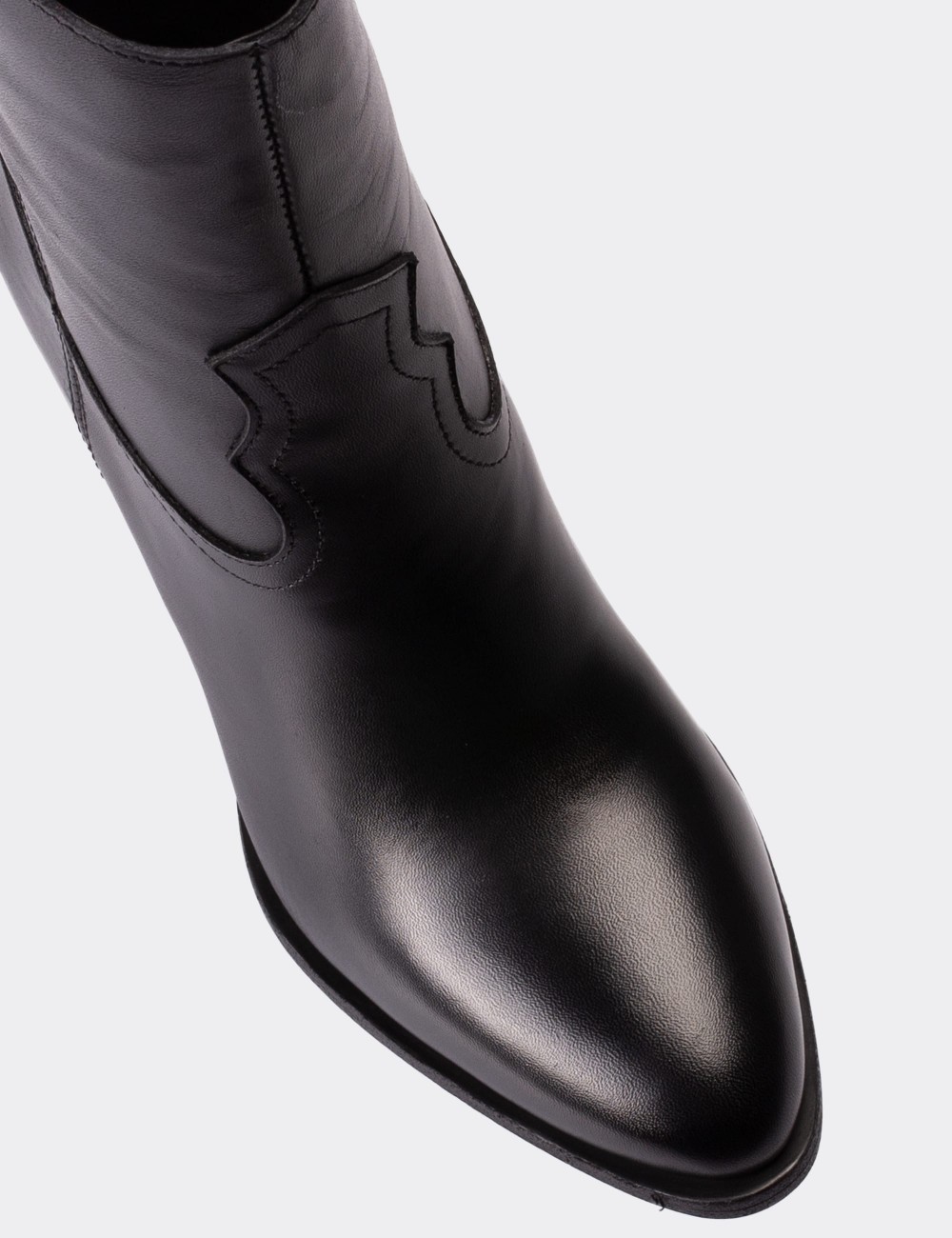 Black  Leather Boots - E4460ZSYHC01