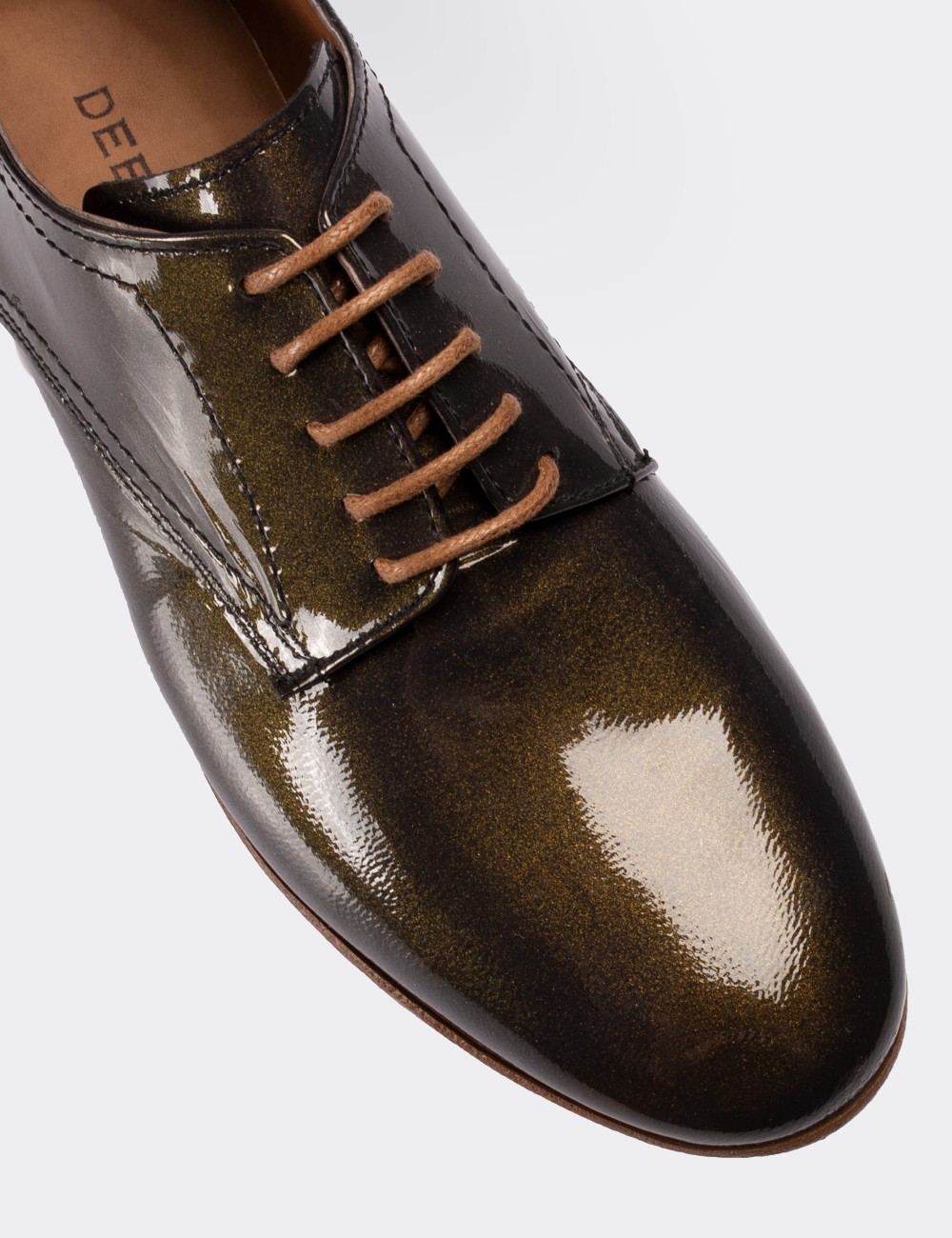Brown Patent Leather Lace-up Shoes - 01430ZHAKC01