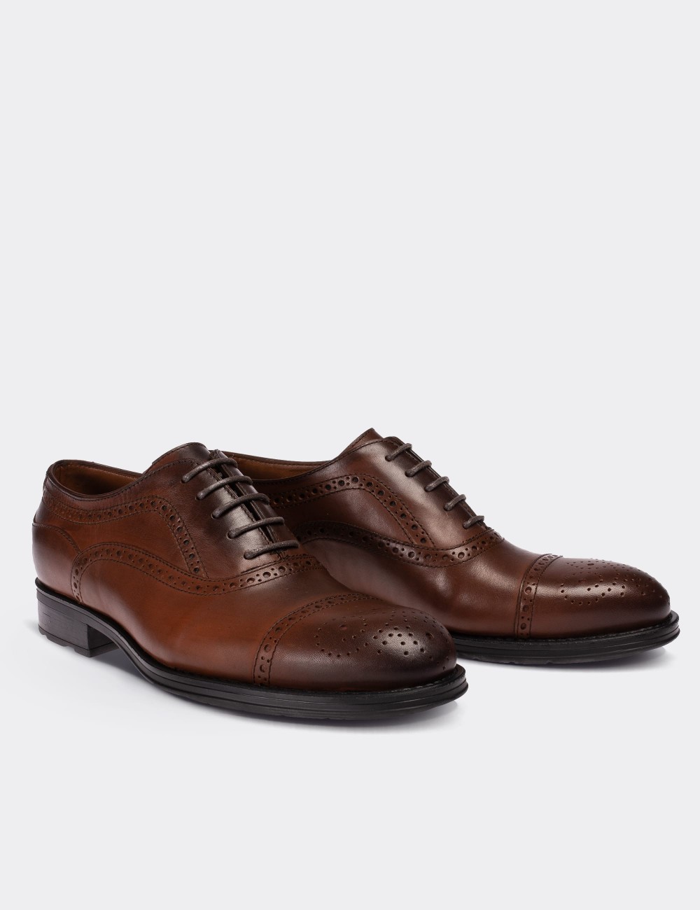Brown  Leather Classic Shoes - 01813MKHVC01