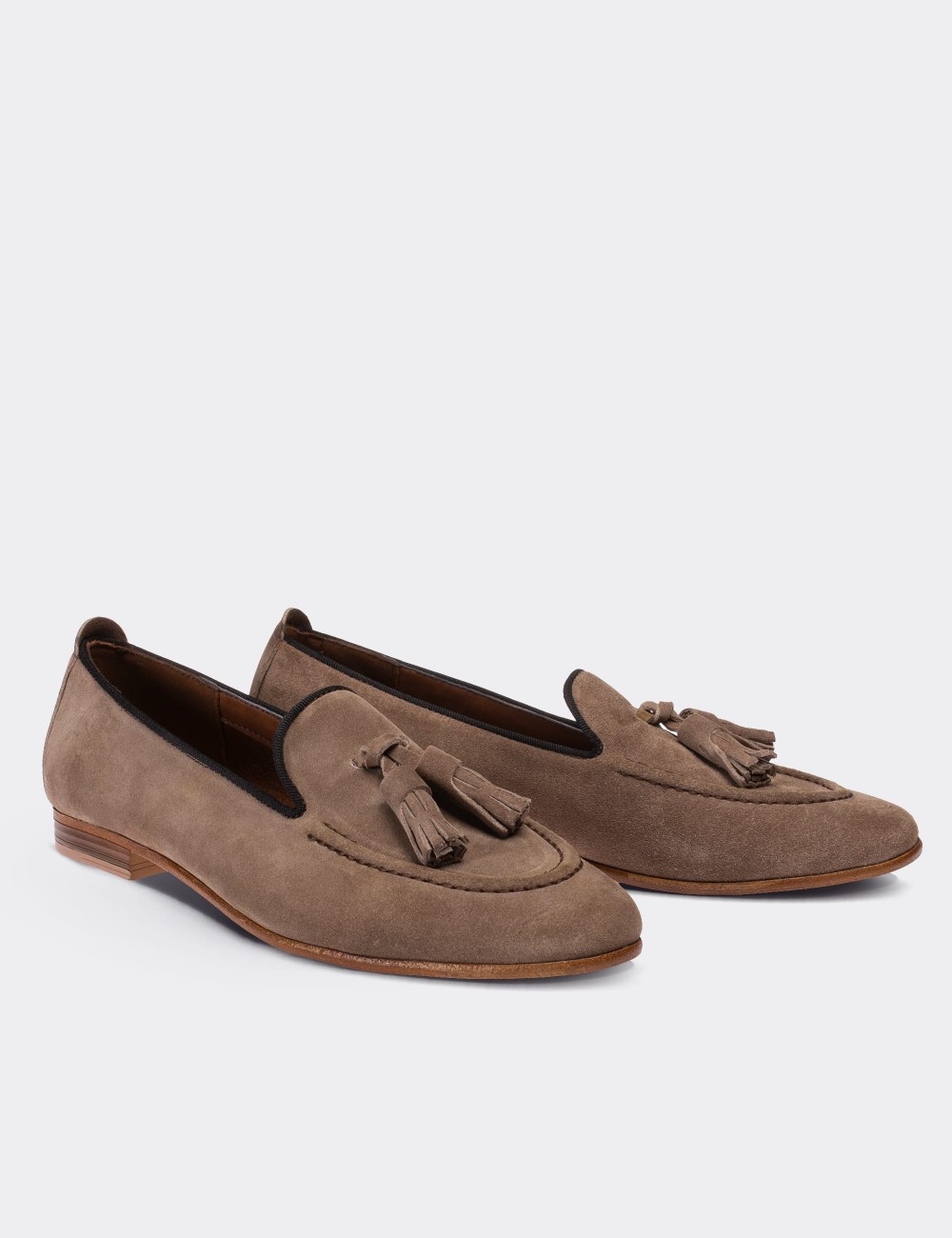 Sandstone Suede Leather Loafers - 01619ZVZNM01