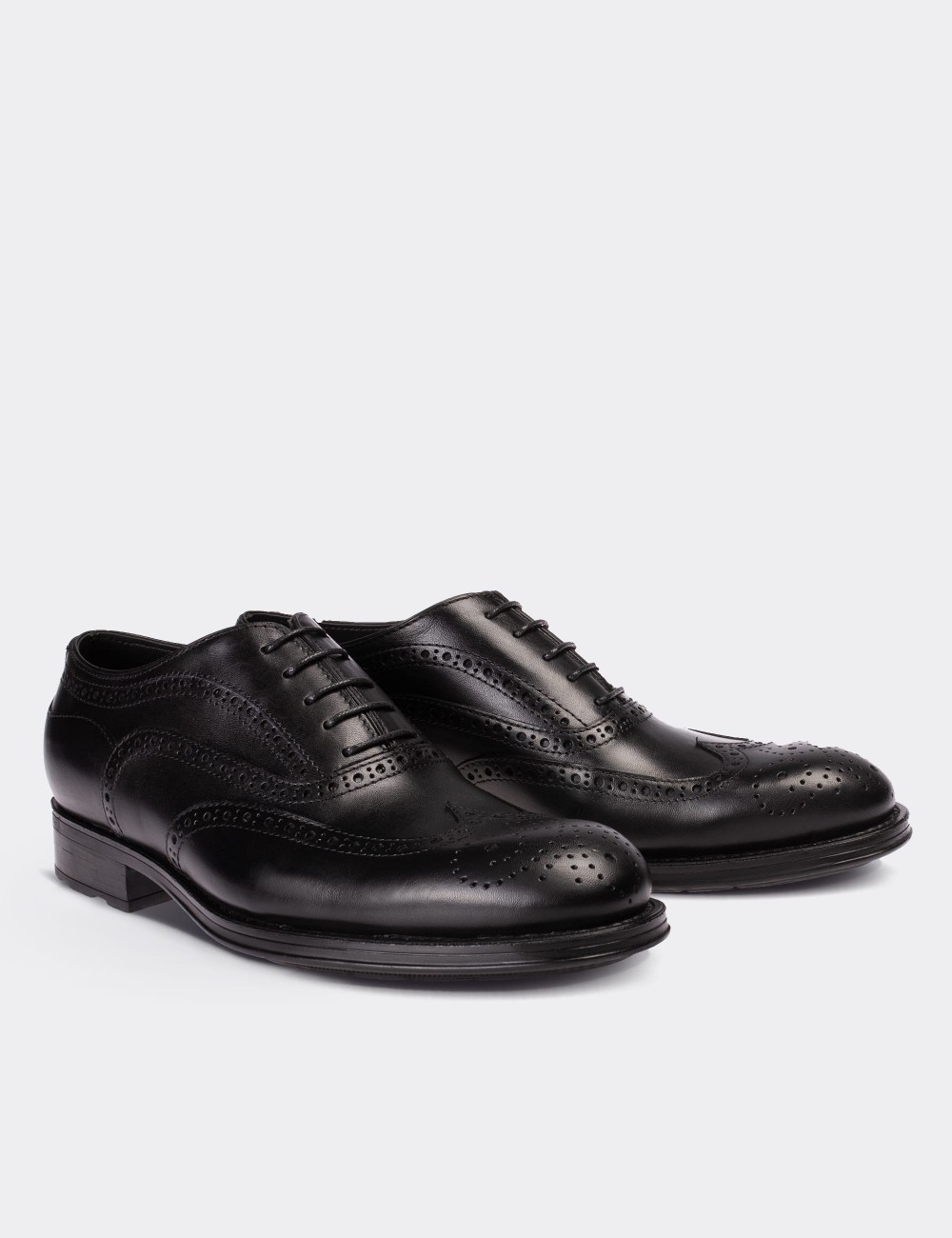 Black  Leather Classic Shoes - 01511MSYHC02