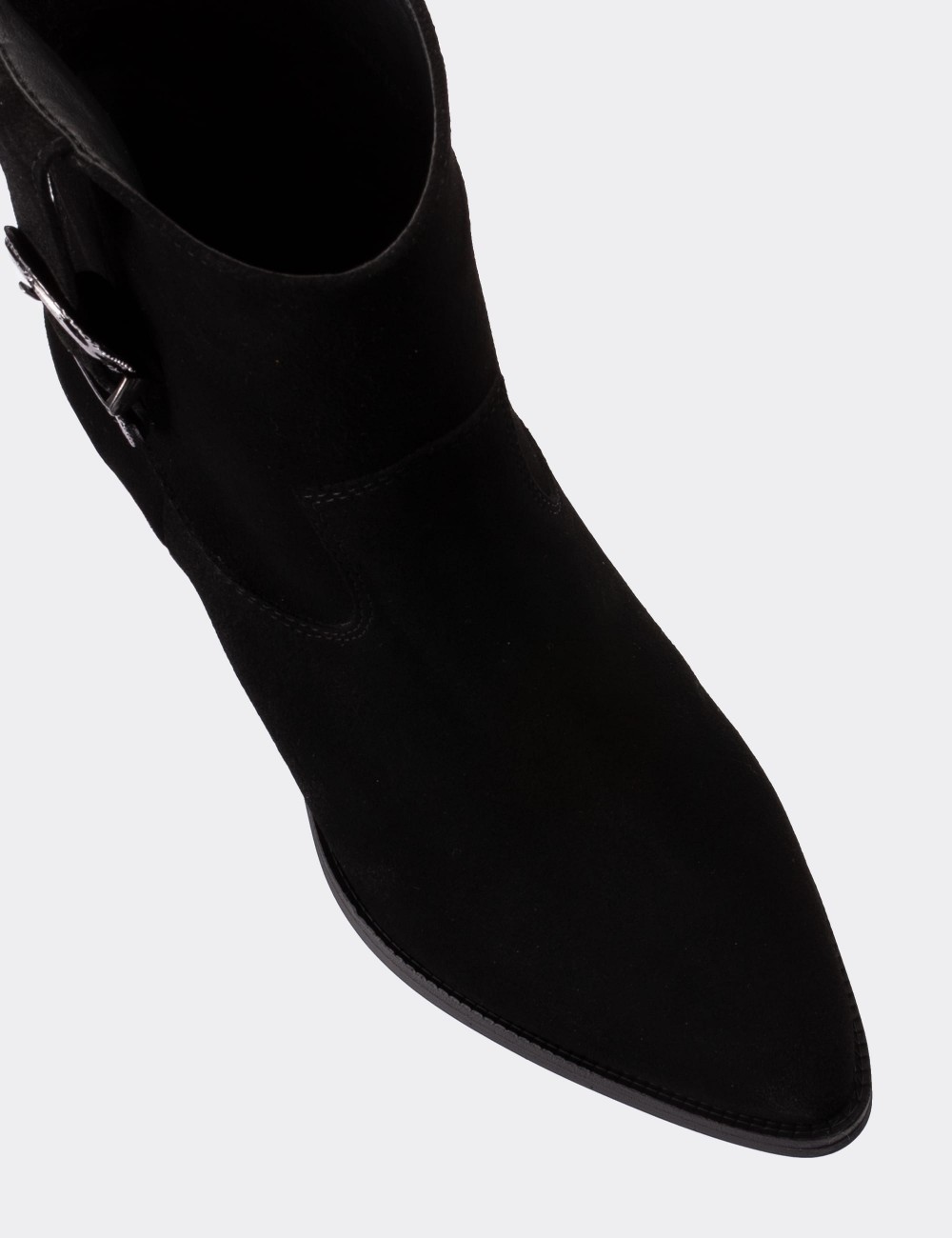 Black Suede Leather Boots - E9011ZSYHC01