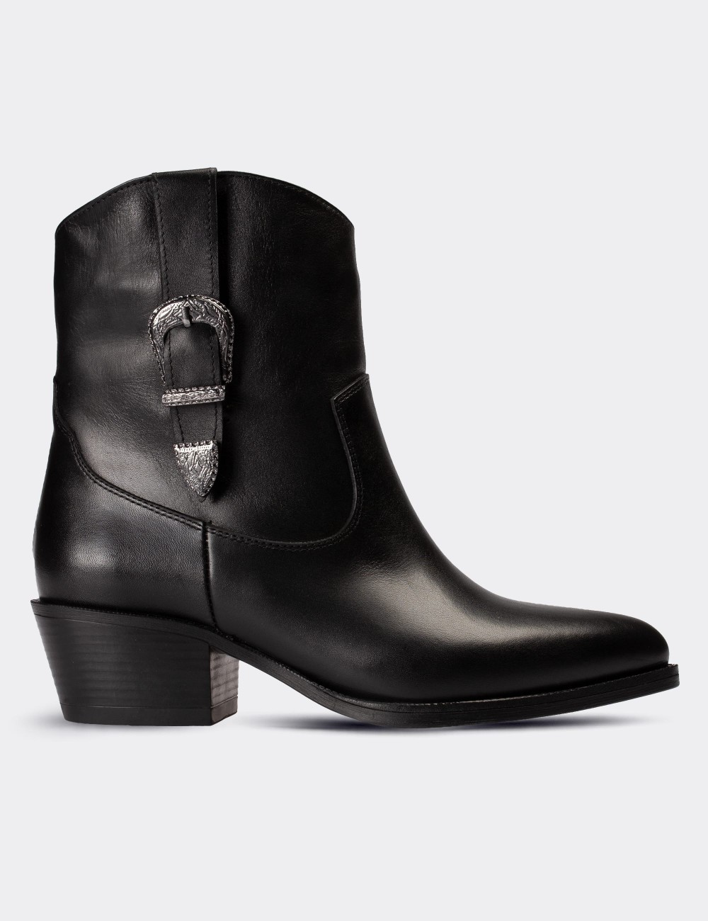 Black  Leather Boots - E9011ZSYHC02