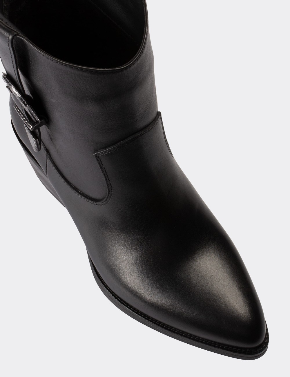 Black  Leather Boots - E9011ZSYHC02