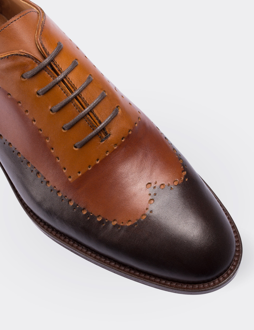 Brown  Leather Classic Shoes - 01615MKHVK01