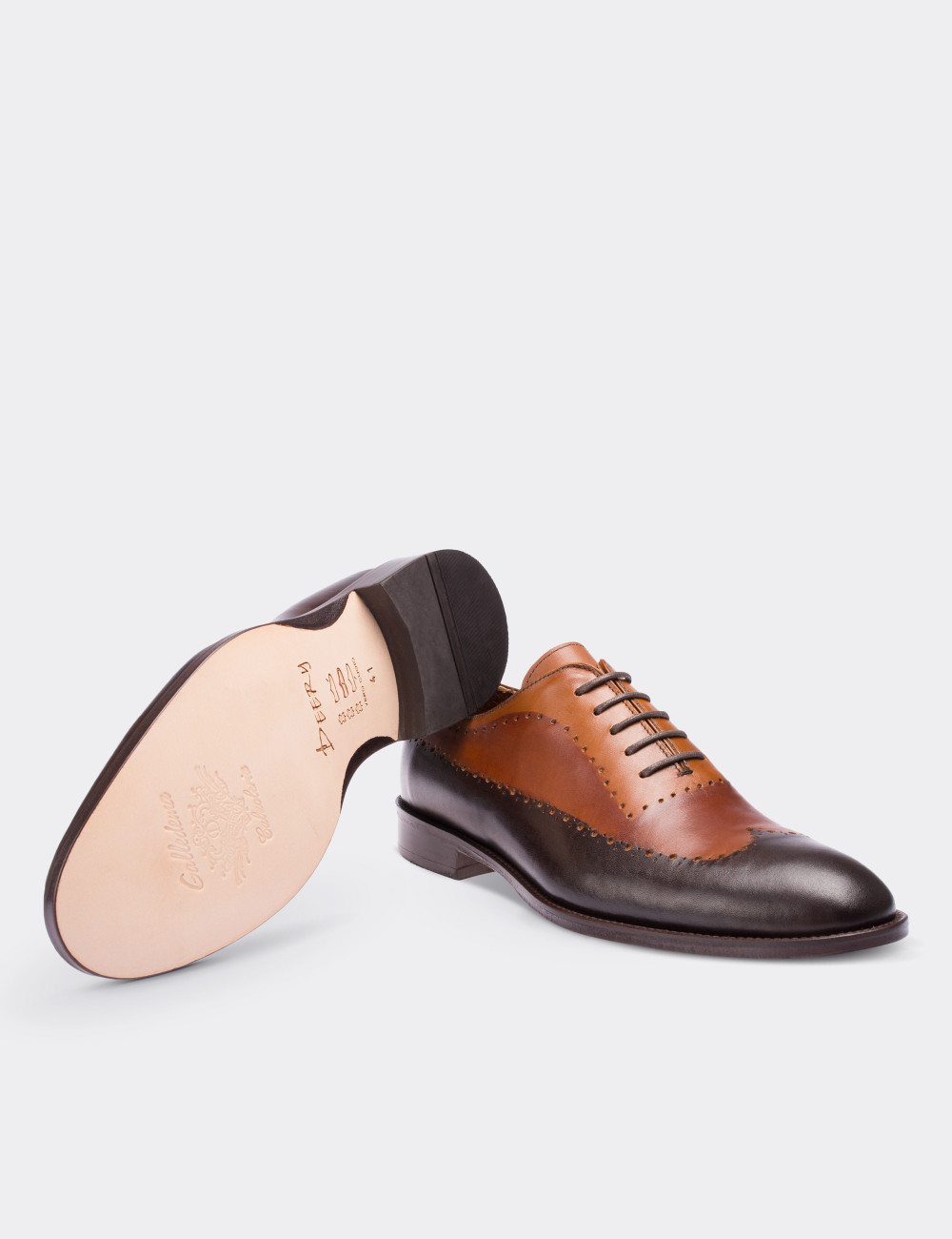 Brown  Leather Classic Shoes - 01615MKHVK01