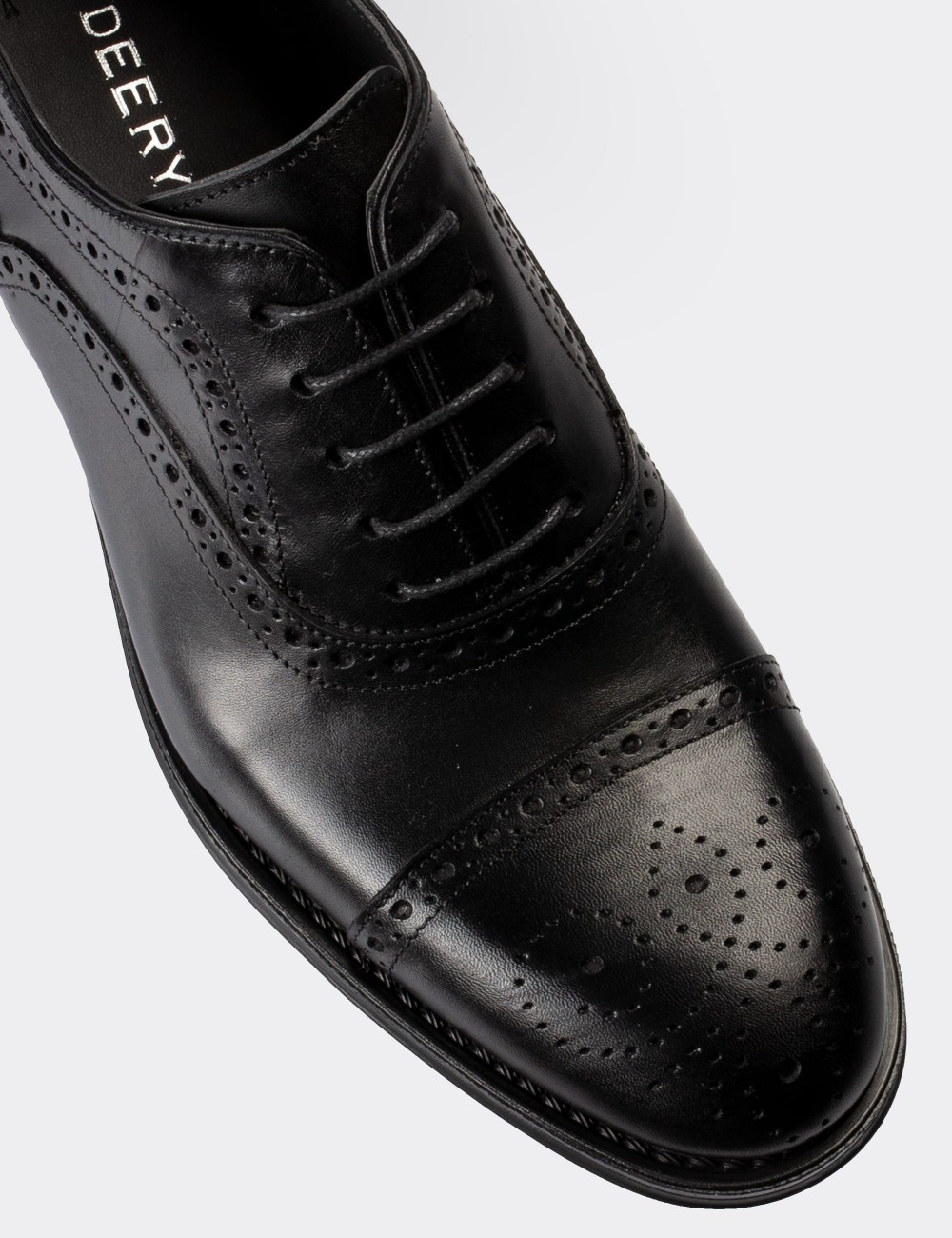 Black  Leather Classic Shoes - 01813MSYHC01