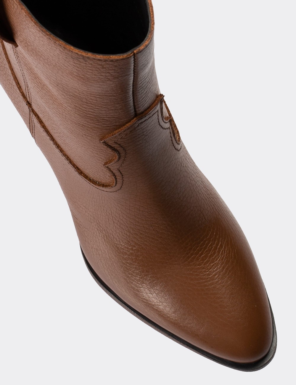 Tan  Leather  Boots - E4460ZTBAC02