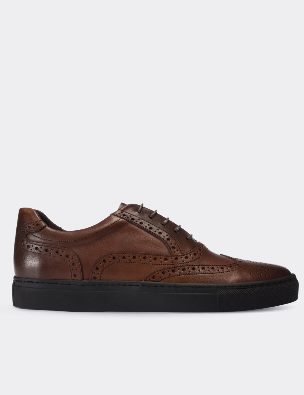 Tan  Leather Sneakers - 01637MTBAC03