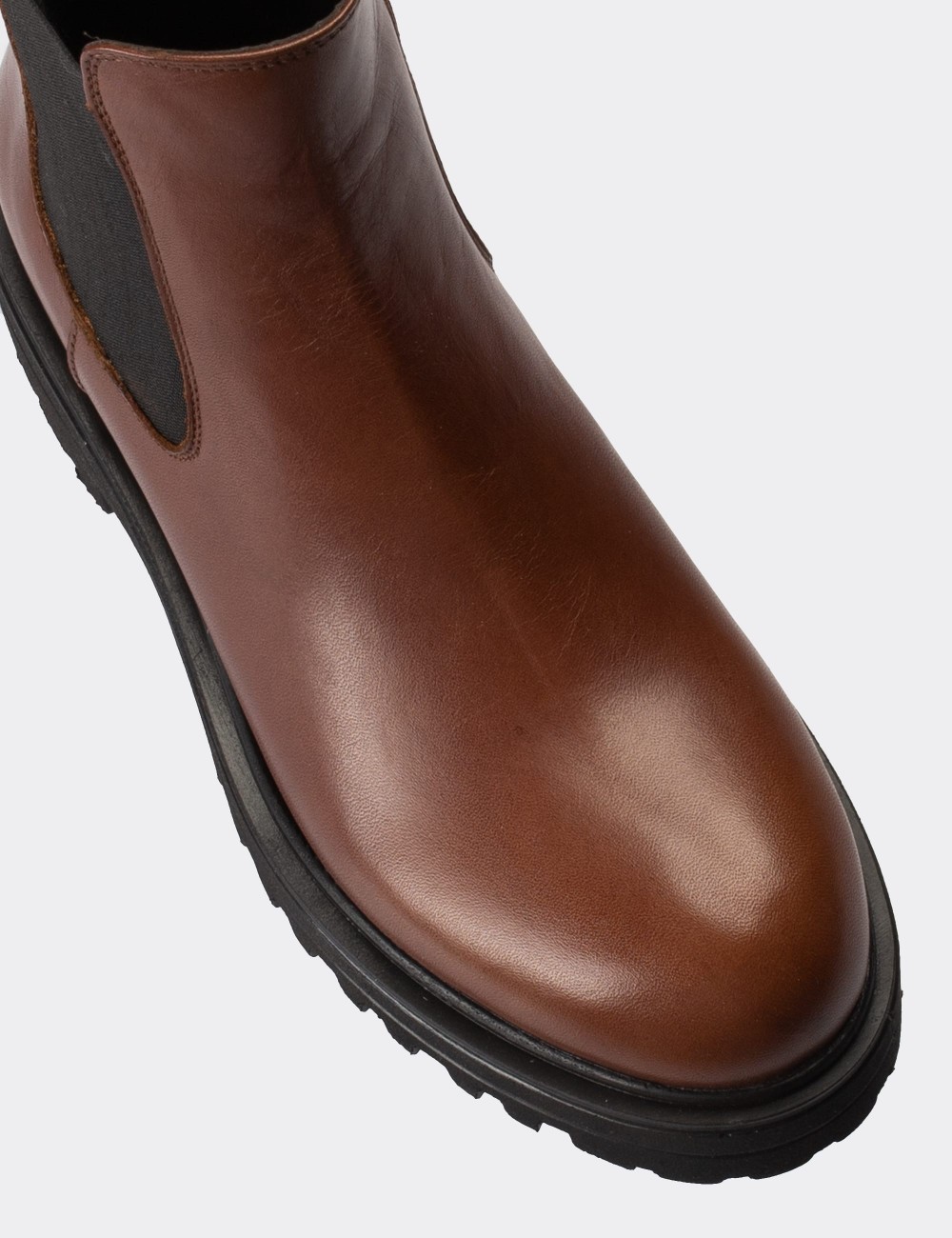 Brown  Leather Chelsea Boots - 01801ZKHVE04