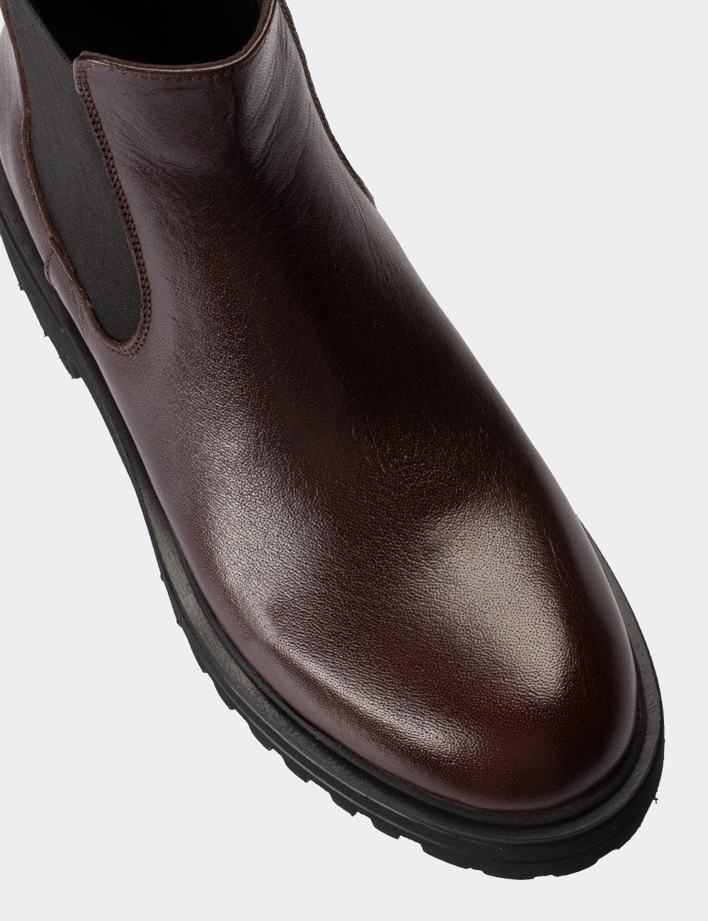 Brown  Leather Chelsea Boots - 01801ZKHVE02