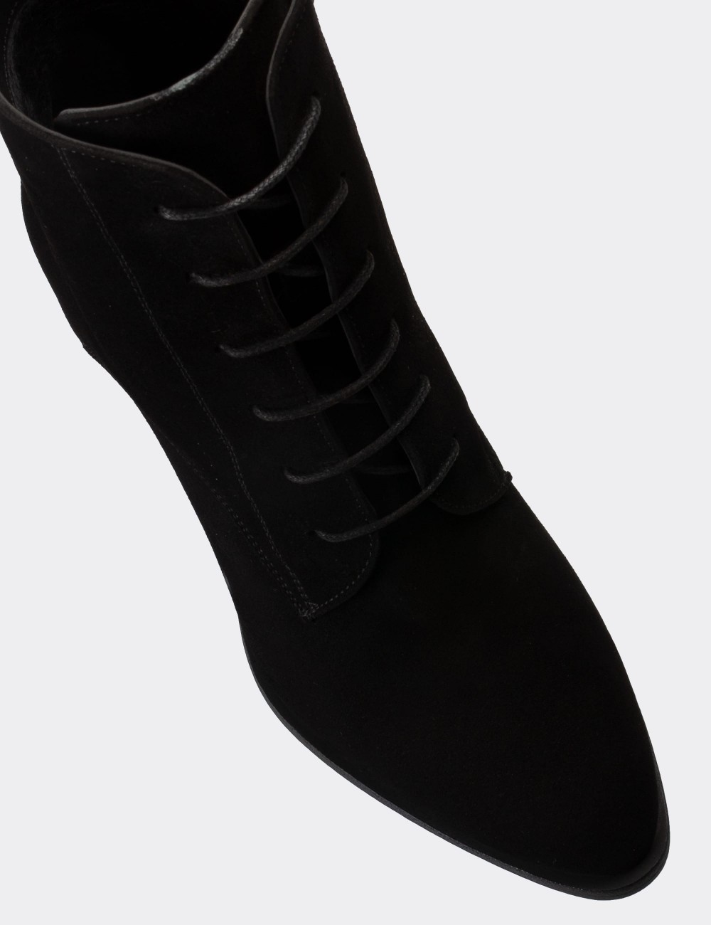 Black Suede Leather  Boots - E2250ZSYHC01