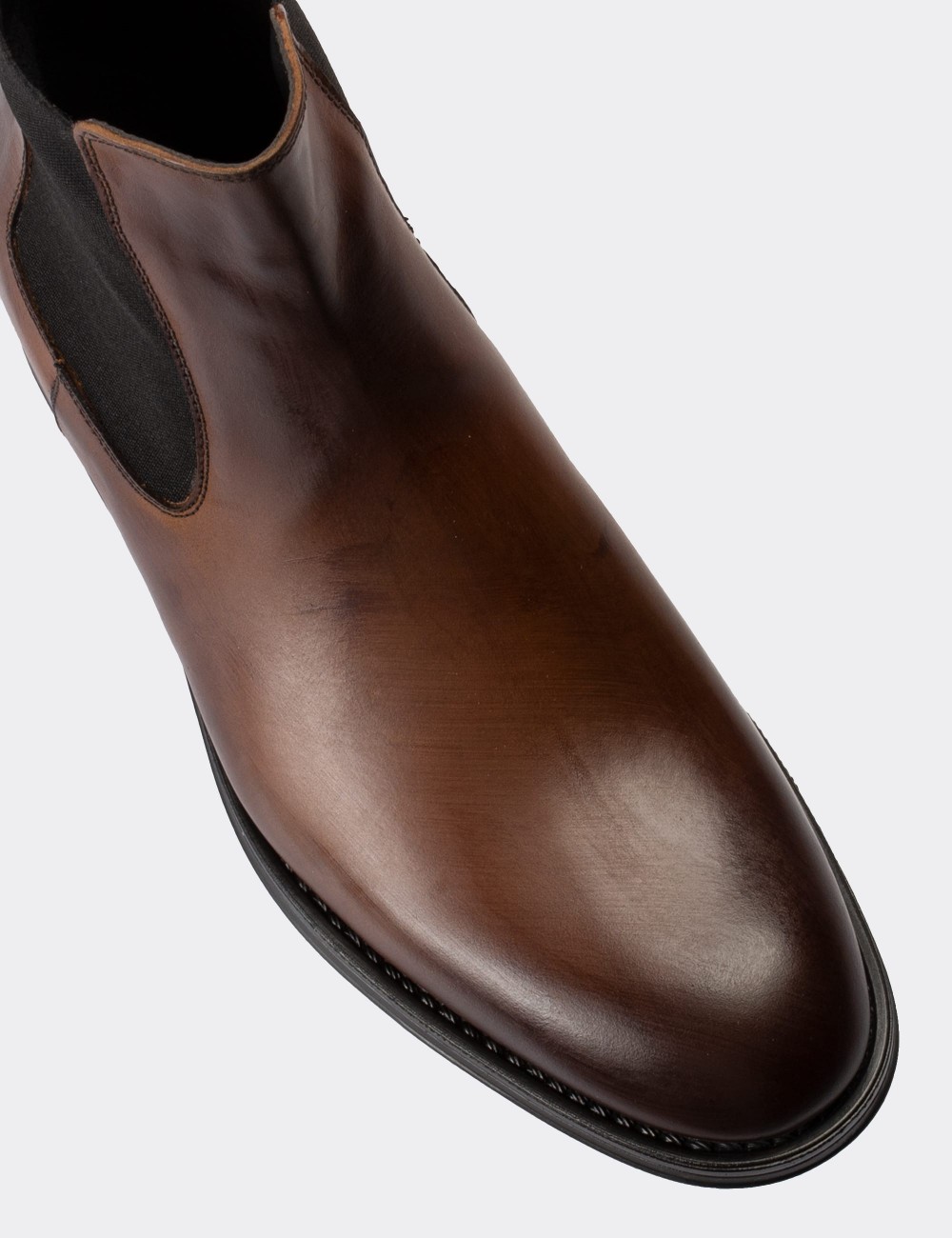 Tan  Leather Chelsea Boots - 01620MTBAC13