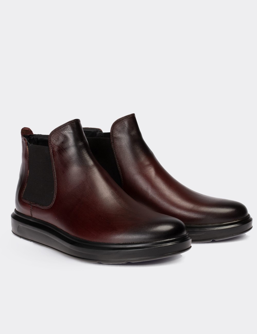 Brown  Leather Chelsea Boots - 01620MKHVP10