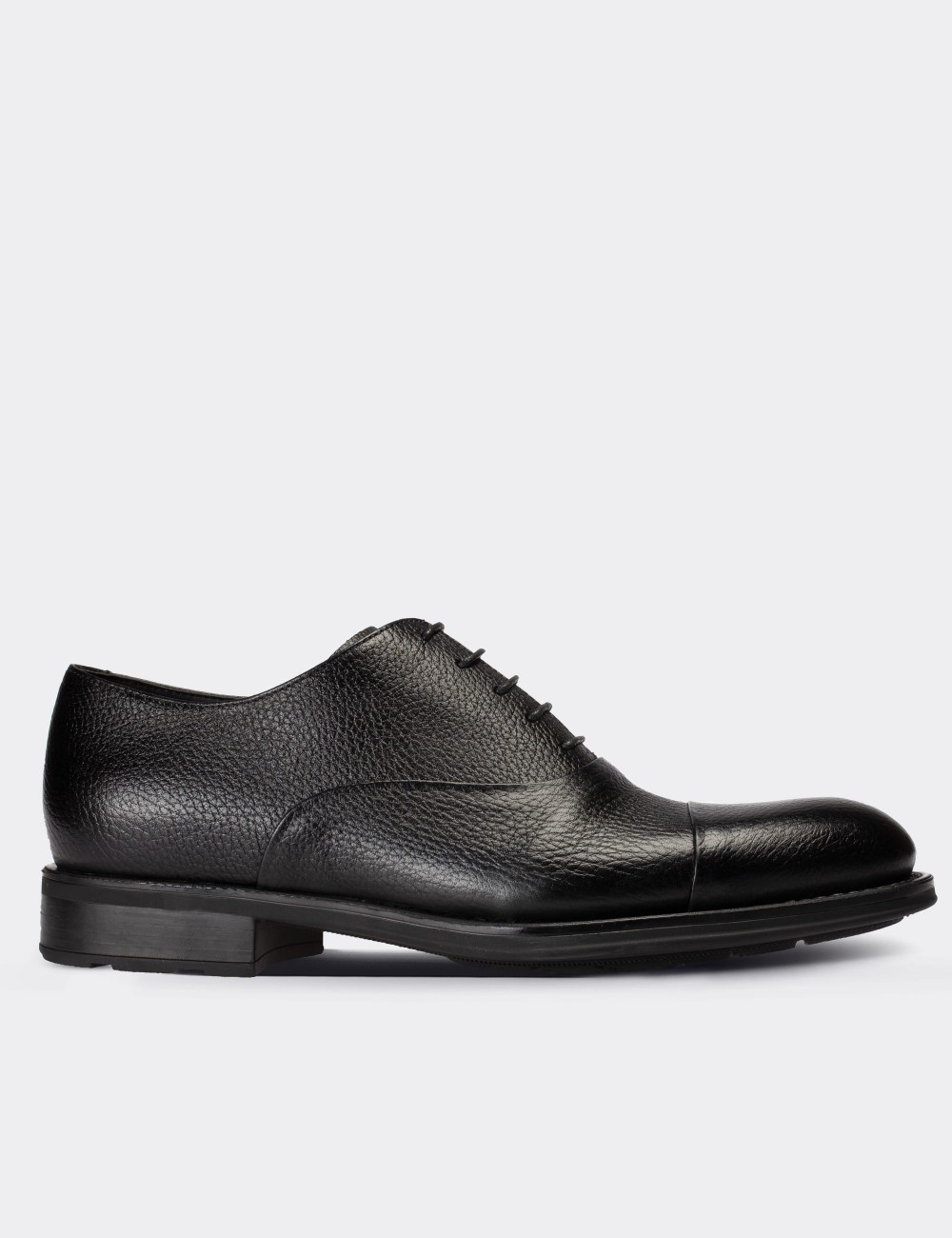 Black  Leather Classic Shoes - 01026MSYHC06