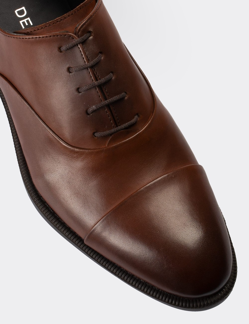 Tan  Leather Classic Shoes - 01026MTBAC04