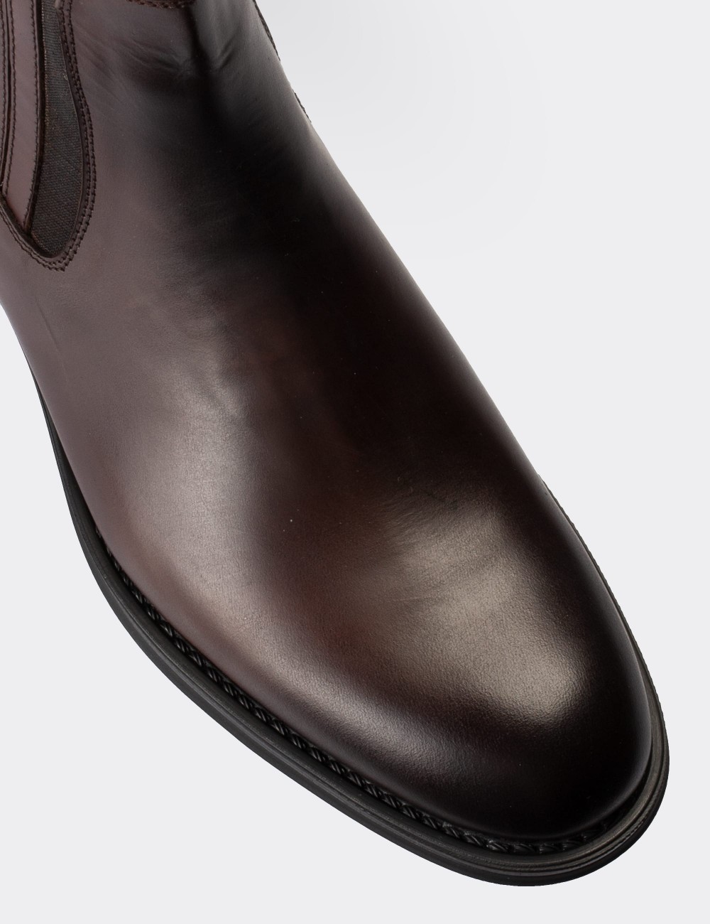 Brown  Leather Chelsea Boots - 01748MKHVC06
