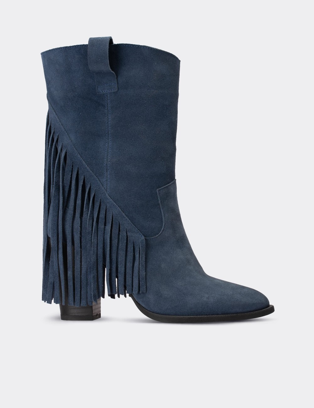 Blue Suede Leather Boots - E4467ZMVIC01